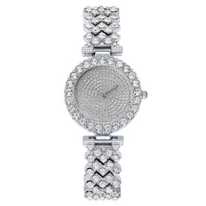 Women's watches with full diamonds and starry sky patterns